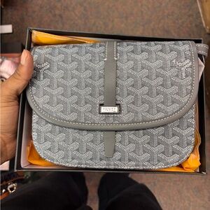 Goyard Gray Monogram Crossbody Bag
